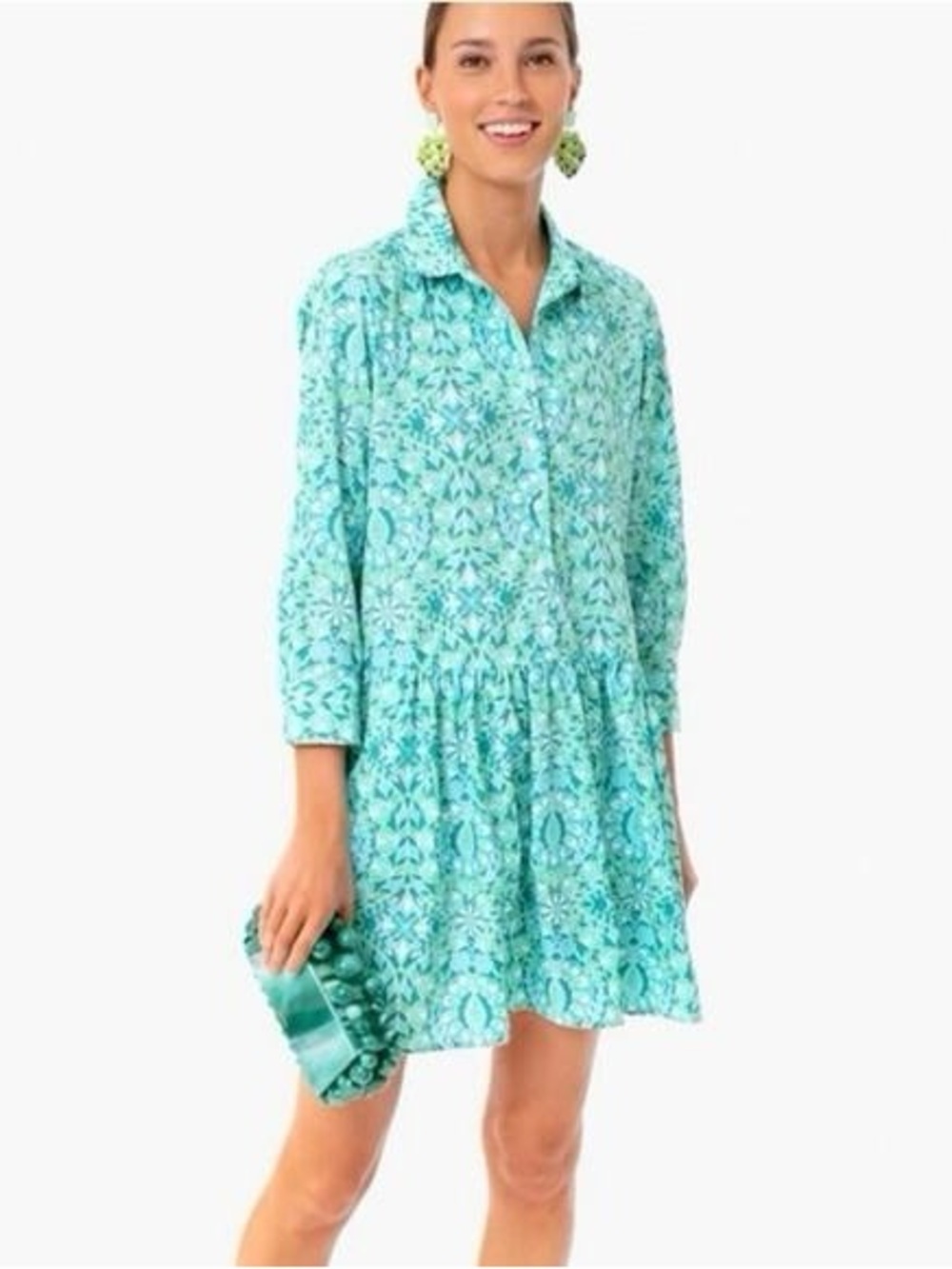 Tuckernuck Mykonos Hayes mini drop waist Shirt Dress L NWT